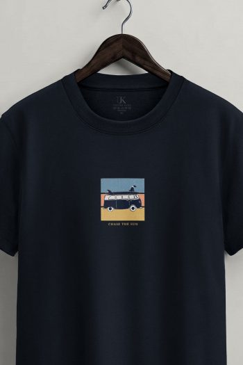 Sunset Window,T-Shirt σε Μπλε Χρώμα