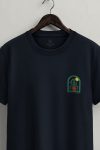 Desert Cactus Window,T-Shirt σε Μπλε Χρώμα
