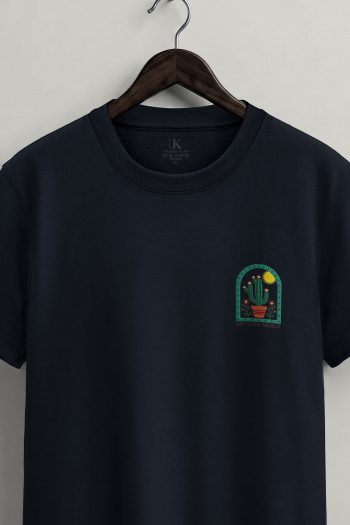 Desert Cactus Window,T-Shirt σε Μπλε Χρώμα