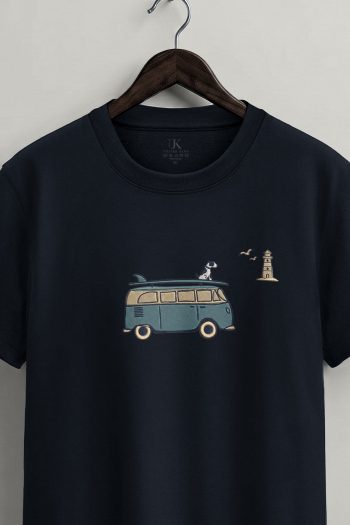 Coastal Camper,T-Shirt σε Μπλε Χρώμα