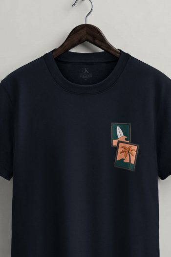 Palm Postcard,T-Shirt σε Μπλε Χρώμα