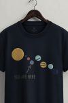 Solar System Map,T-Shirt σε Μπλε Χρώμα