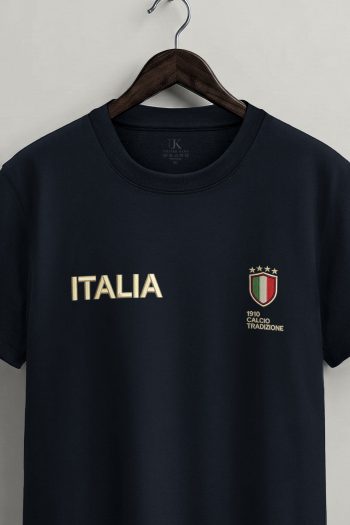 Italia Crest Badge,T-Shirt σε Μπλε Χρώμα