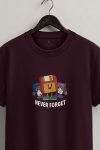 Retro Memory Stack,T-Shirt σε Μπορντώ Χρώμα