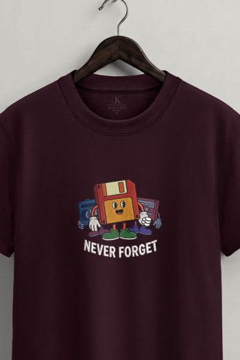 Retro Memory Stack,T-Shirt σε Μπορντώ Χρώμα