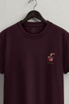 Toucan Pocket Badge,T-Shirt σε Μπορντώ Χρώμα