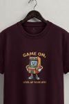 Game On Robot,T-Shirt σε Μπορντώ Χρώμα