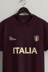 Italia Varsity,T-Shirt σε Μπορντώ Χρώμα