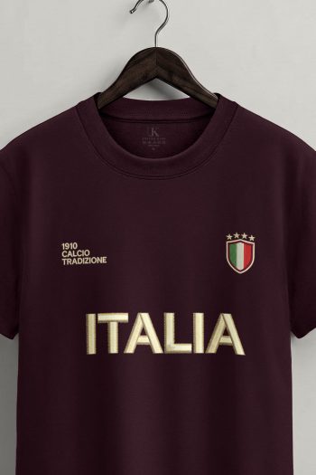 Italia Varsity,T-Shirt σε Μπορντώ Χρώμα