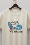 Surf Sail,T-Shirt σε Εκρού Χρώμα