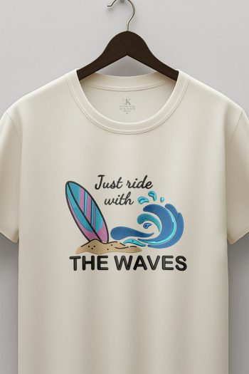 Surf Sail,T-Shirt σε Εκρού Χρώμα