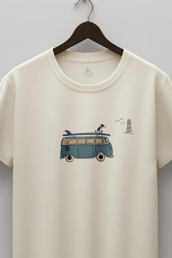 Coastal Camper,T-Shirt σε Εκρού Χρώμα