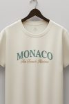 Monaco Green Riviera,T-Shirt σε Εκρού Χρώμα