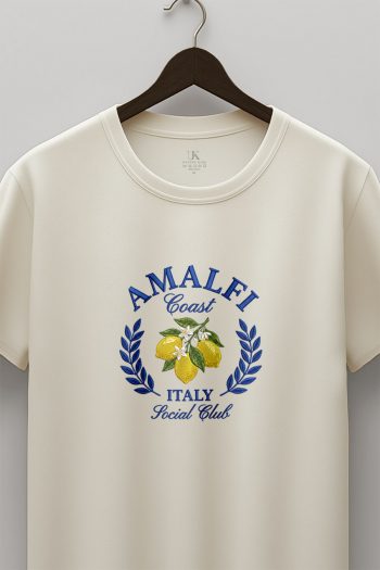 Amalfi Lemon Centered,T-Shirt σε Εκρού Χρώμα