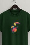 Tropical Toucan,T-Shirt σε Πράσινο Χρώμα