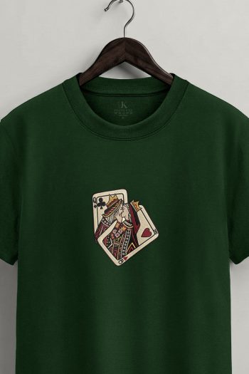 Vintage Card Stack,T-Shirt σε Πράσινο Χρώμα