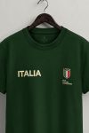 Italia Crest Badge,T-Shirt σε Πράσινο Χρώμα