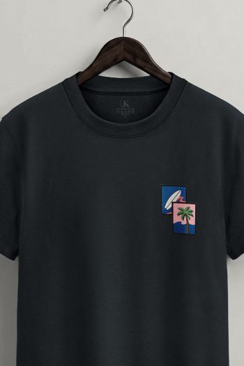 Palm Postcard Badge,T-Shirt σε Iron Grey Χρώμα