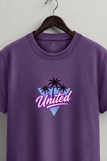 United Palm Sunset, Μπλούζα T-Shirt σε Μωβ Χρώμα