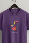 Tropical Toucan,T-Shirt σε Μωβ Χρώμα
