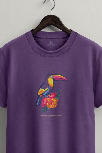 Tropical Toucan,T-Shirt σε Μωβ Χρώμα