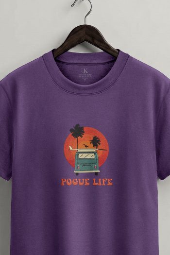 Sunset Van Club,T-Shirt σε Μωβ Χρώμα