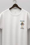 Palm Sunset Escape,T-Shirt σε Λευκό Χρώμα