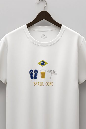 Brazil Beach Core,T-Shirt σε Λευκό Χρώμα