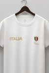 Italia Crest Badge,T-Shirt σε Λευκό Χρώμα