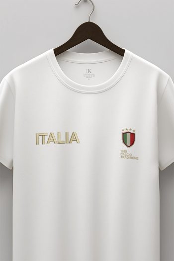 Italia Crest Badge,T-Shirt σε Λευκό Χρώμα