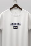 Argentina Flag,T-Shirt σε Λευκό Χρώμα