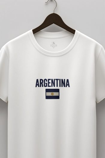 Argentina Flag,T-Shirt σε Λευκό Χρώμα
