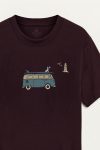 Coastal Camper,T-Shirt σε Μπορντώ Χρώμα