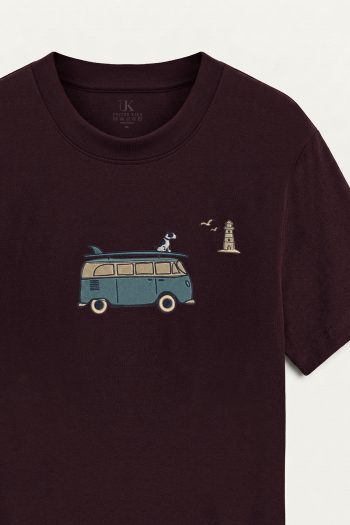 Coastal Camper,T-Shirt σε Μπορντώ Χρώμα