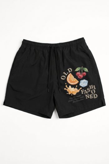 Ανδρικό Μαγιό σε Μαύρο Χρώμα, Old Fashioned Fruit Collage
