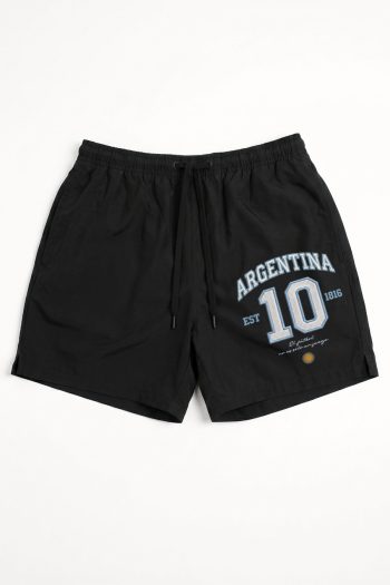 Ανδρικό Μαγιό σε Μαύρο Χρώμα με σχέδιο Argentina Ten Vintage
