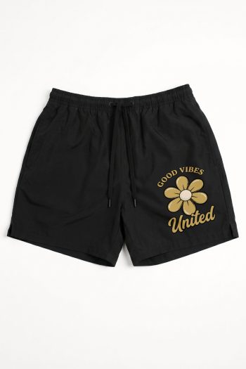 Ανδρικό Μαγιό σε Μαύρο Χρώμα, Good Vibes United Yellow