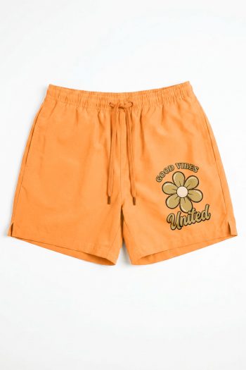 Ανδρικό Μαγιό σε Πορτοκαλί Χρώμα, Good Vibes United Yellow