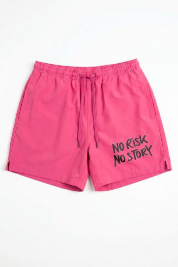 Ανδρικό Μαγιό σε Φούξια Χρώμα με σχέδιο No Risk Story