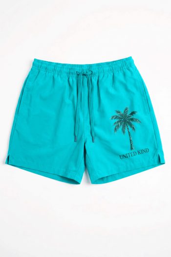 Ανδρικό Μαγιό σε Aqua Χρώμα με σχέδιο United Kind Teal Palm