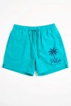 Ανδρικό Μαγιό σε Aqua Χρώμα με σχέδιο  Blue Palm Script