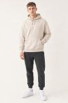 Ανδρικό Σετ Μπεζ Φούτερ με Κουκούλα & Iron Gray Jogger