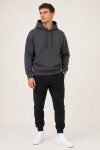 Ανδρικό Σετ Iron Gray Φούτερ με Κουκούλα & Μαύρο Jogger