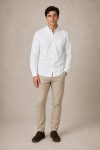 Ανδρικό Σετ Πουκάμισο Oxford Λευκό & Μπεζ Chino