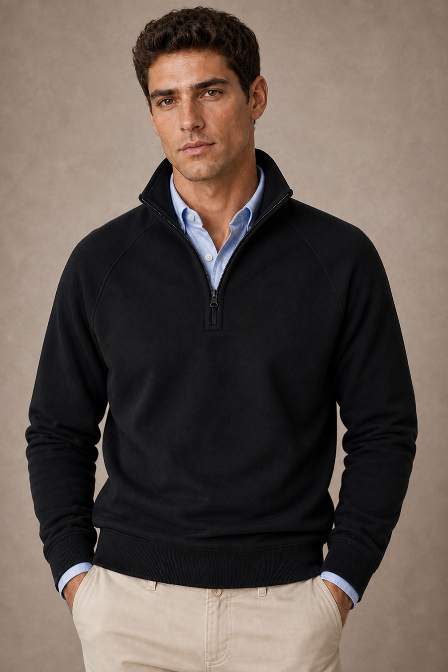 6-basic-set-f-mauro-halfzip-beige-panteloni-chino