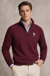 Riviera Sailboat, Φούτερ Half Zip σε Μπορντώ Χρώμα