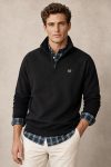 Crown Crest, Φούτερ Half Zip σε Μαύρο Χρώμα