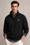 Royal Emblem, Φούτερ Half Zip σε Μαύρο Χρώμα