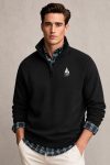 Riviera Sailboat, Φούτερ Half Zip σε Μαύρο Χρώμα