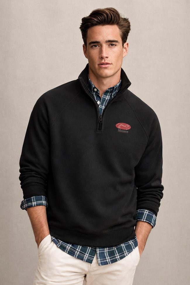 Monaco Grand Prix, Φούτερ Half Zip σε Μαύρο Χρώμα
